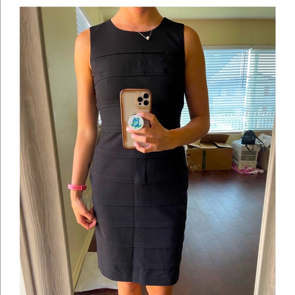 Calvin Klein Black Layered Dress